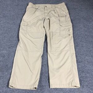 Propper Pants Mens 38x32‎ Beige Cargo Pockets Double Knee Utility Army Ripstop
